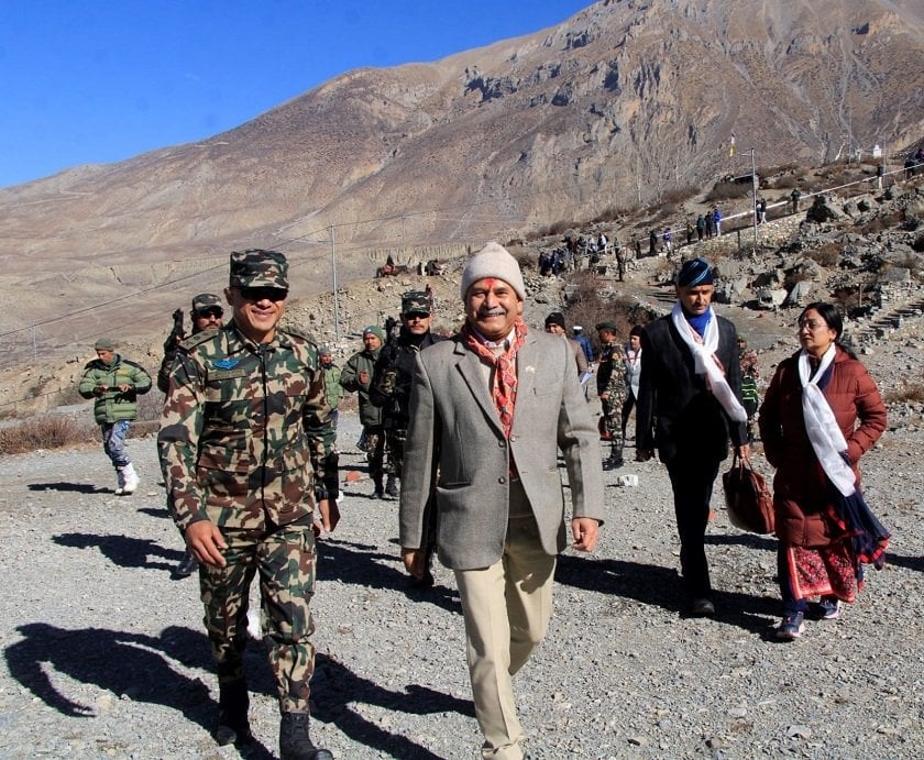 Indian COAS Dwivedi visits Muktinath Temple in Mustang